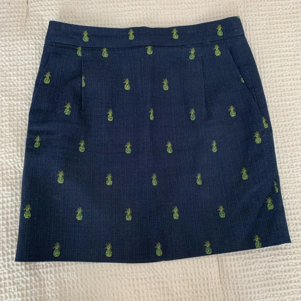 J. Crew factory pineapple print skirt size 2